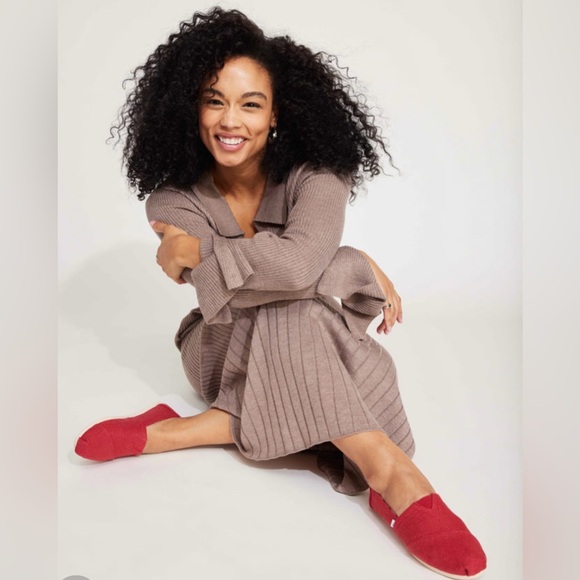 Toms Shoes - Toms Red Alpargata Canvas Flats Shoes 9.5